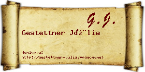 Gestettner Júlia névjegykártya